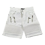 Do Not Conform Bermuda In Denim Tinta Unita con Girovita Regolabile per Bambino TAN007 BIANCO DO NOT CONFORM 