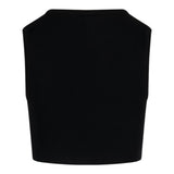 Marc Ellis Solid Color Black Glitter Sleeveless Top For Girls
