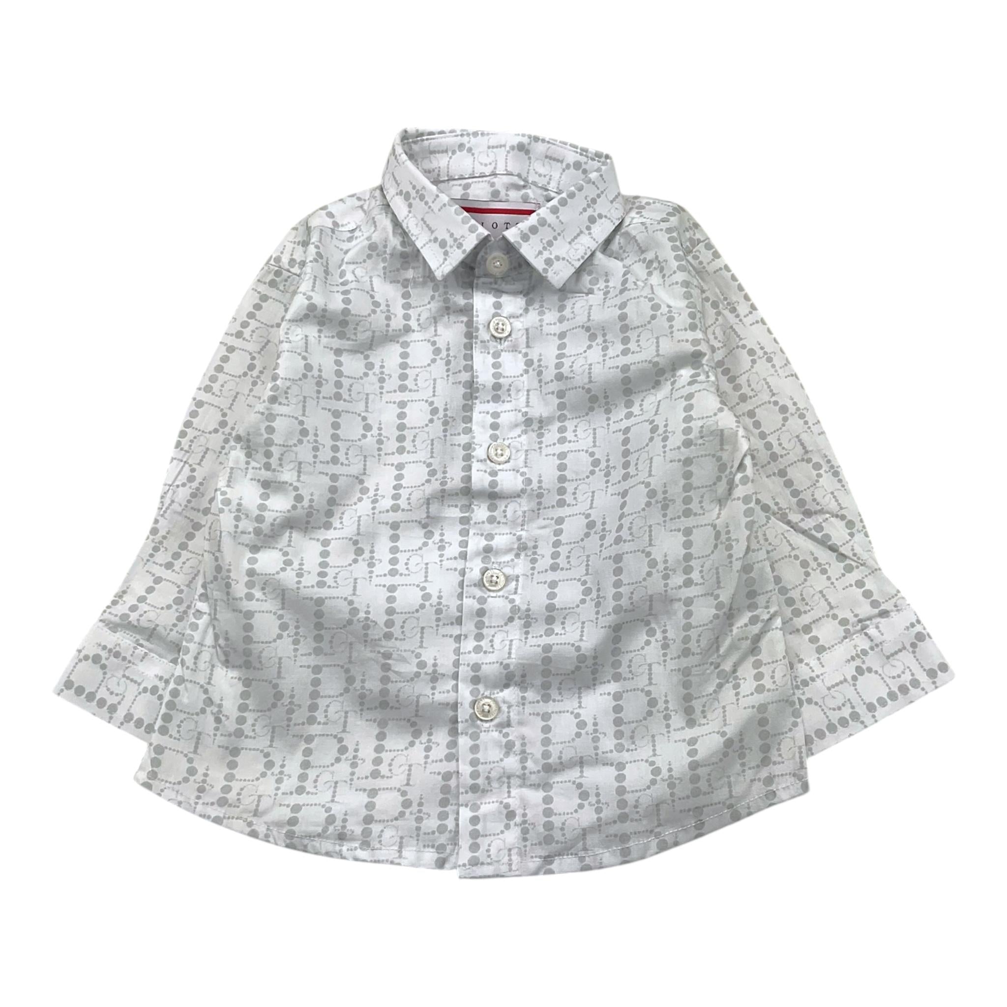 CESARE PACIOTTI camicia tinta unita con stampa Bianco per Neonato CMP5358B BIANCO CESARE PACIOTTI 