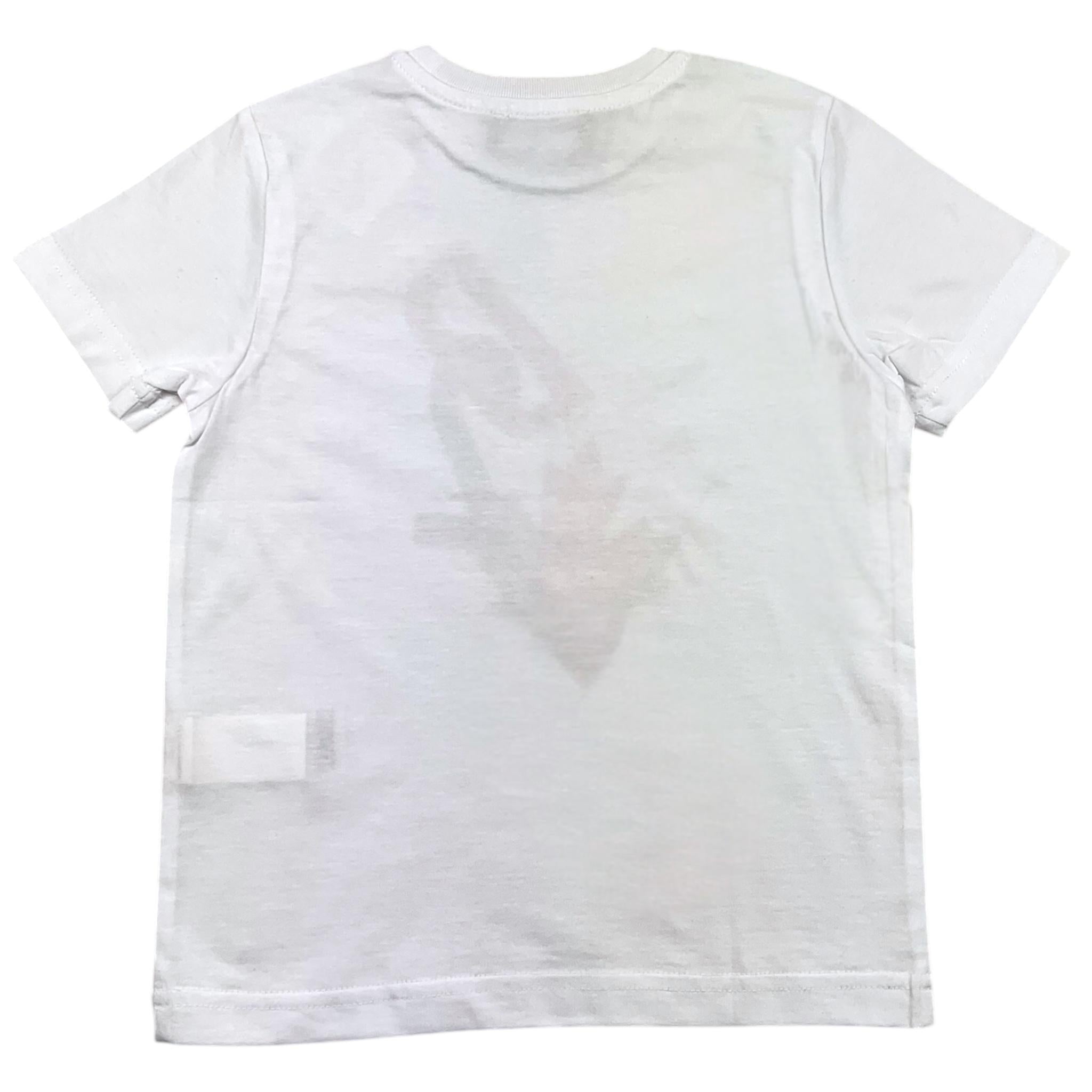 DSQUARED2 t-shirt girocollo tinta unita con stampa in contrasto Bianco per Bambino DQ2464 BIANCO DSQUARED2 