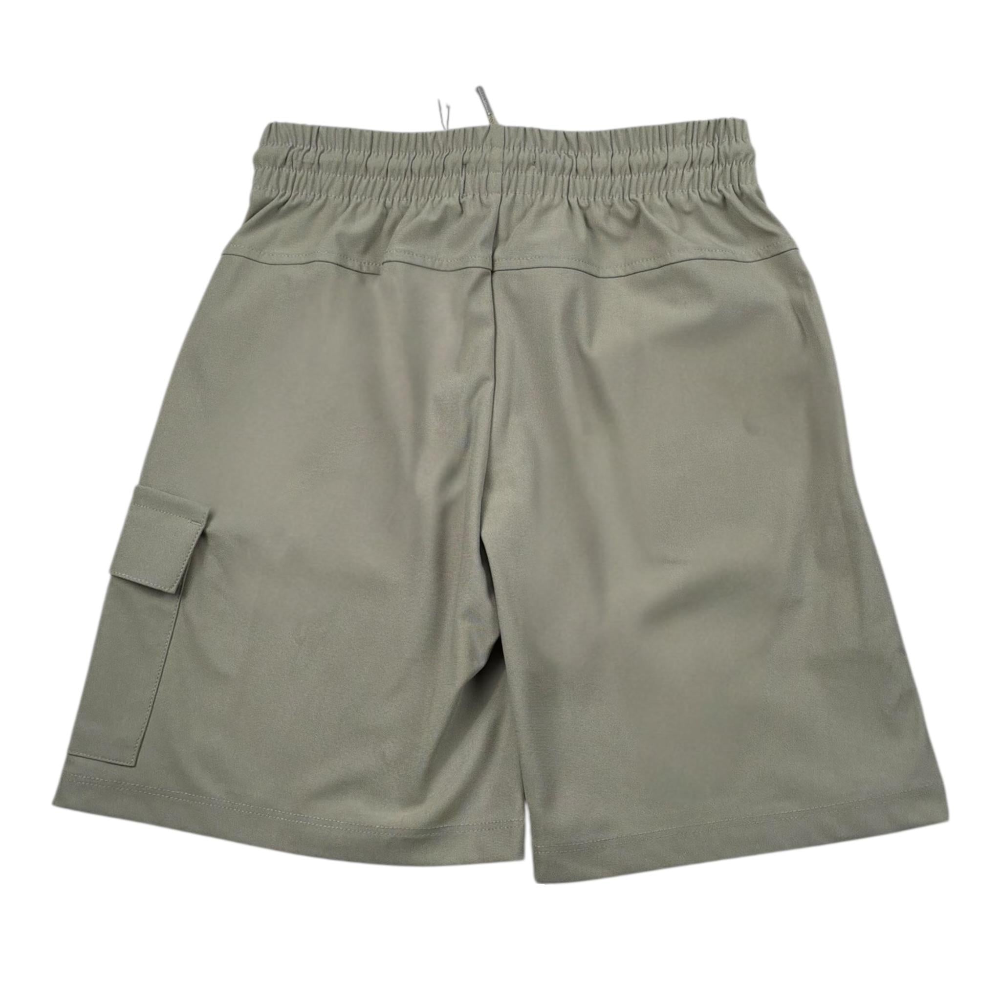 Calvin Klein Bermuda Tinta Unita con Elastico In Vita per Bambino IB0IB02512XX VERDE CALVIN KLEIN 