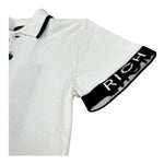 John Richmond Polo Mezza Manica Tinta Unita con Logo per Bambino RBP26147PO BIANCO JOHN RICHMOND 