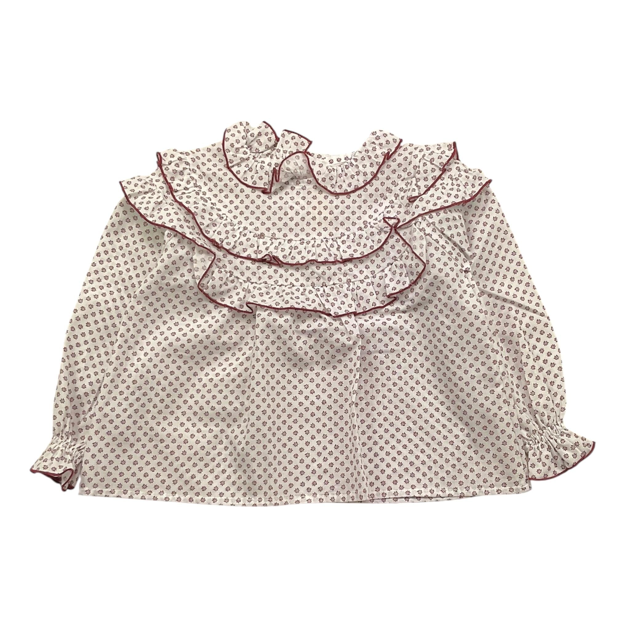 LA STUPENDERIA camicia manica lunga tinta unita fantasia floreale Bianco per Bambina TJCM44XN BIANCO LA STUPENDERIA 