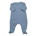 Petit Bateau Tutina tinta unita con Stampa Blu per Neonato A09GX BLU PETIT BATEAU 