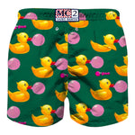 Saint Barth Costume Tinta Unita con Stampa Papere per Bambino DUCKY VERDE SAINT BARTH 