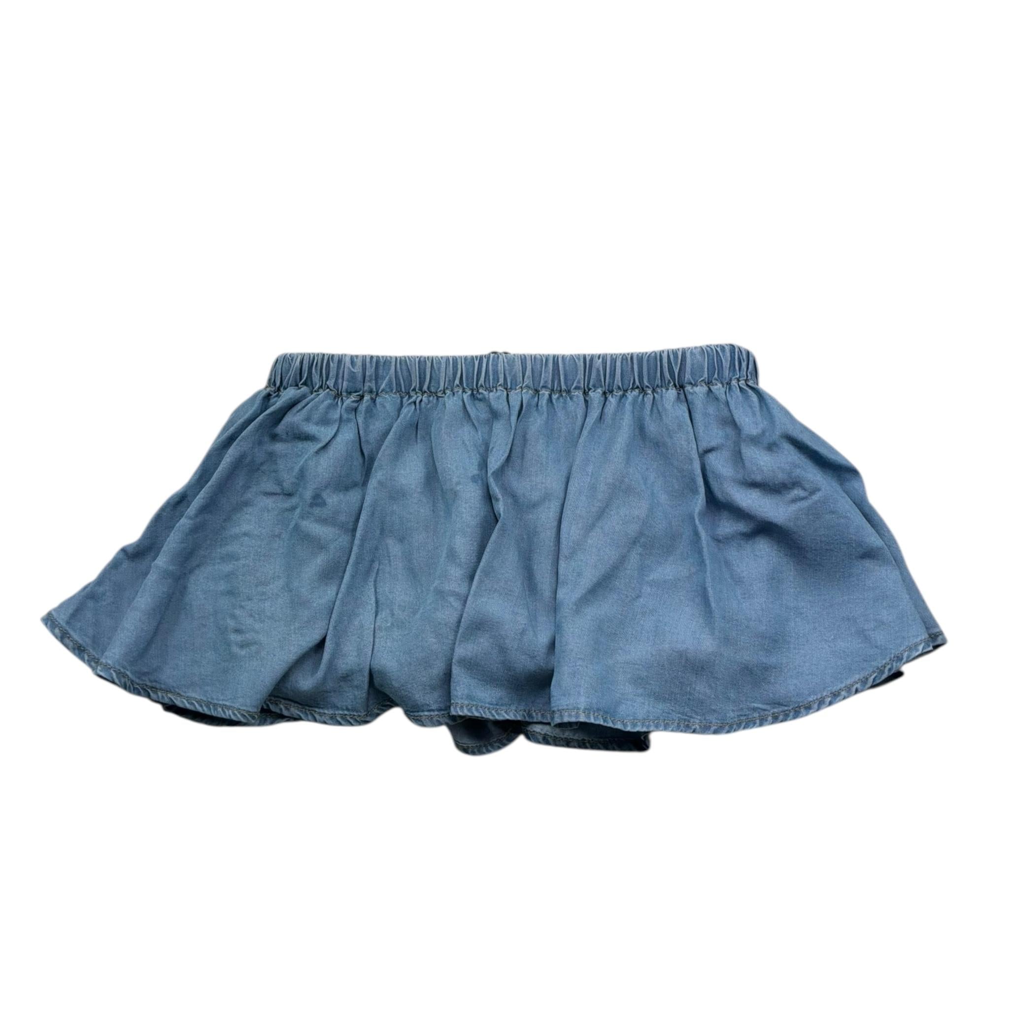 Please Top Fascia con Balza Tinta Unita per Bambina CC81010G72 AZZURRO PLEASE 