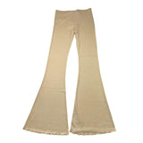 Caffe' D'Orzo Solid Color Gold Bell Bottom Leggings For Girls