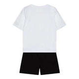 Moschino Completo 2 Pezzi T-Shirt-Bermuda  per Bambino HUG00RX BIANCO/NERO MOSCHINO 