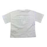 Dondup T-Shirt Girocollo Tinta Unita con Stampa per Bambina DMTS042 BIANCO DONDUP 