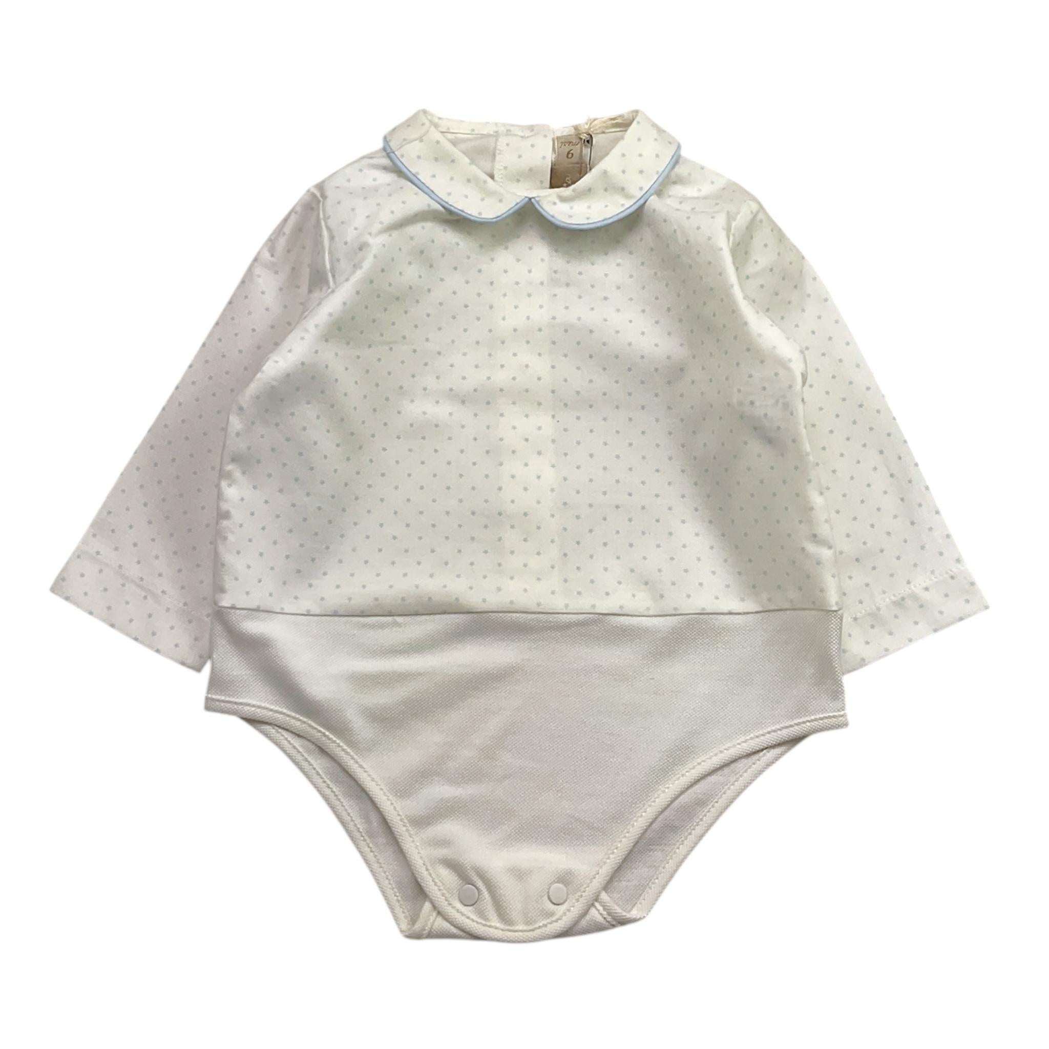 LA STUPENDERIA camicia modello body tinta unita con stelle Bianco per Neonato TBBD51 BIANCO LA STUPENDERIA 