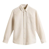 Woolrich Camicia Tinta Unita con Fantasia A Righe per Bambino CFWKSI0068 BEIGE WOOLRICH 