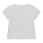 Guess T-Shirt Girocollo Tinta Unita con Stampa per Neonata K5GI08K6YW4 BIANCO GUESS 
