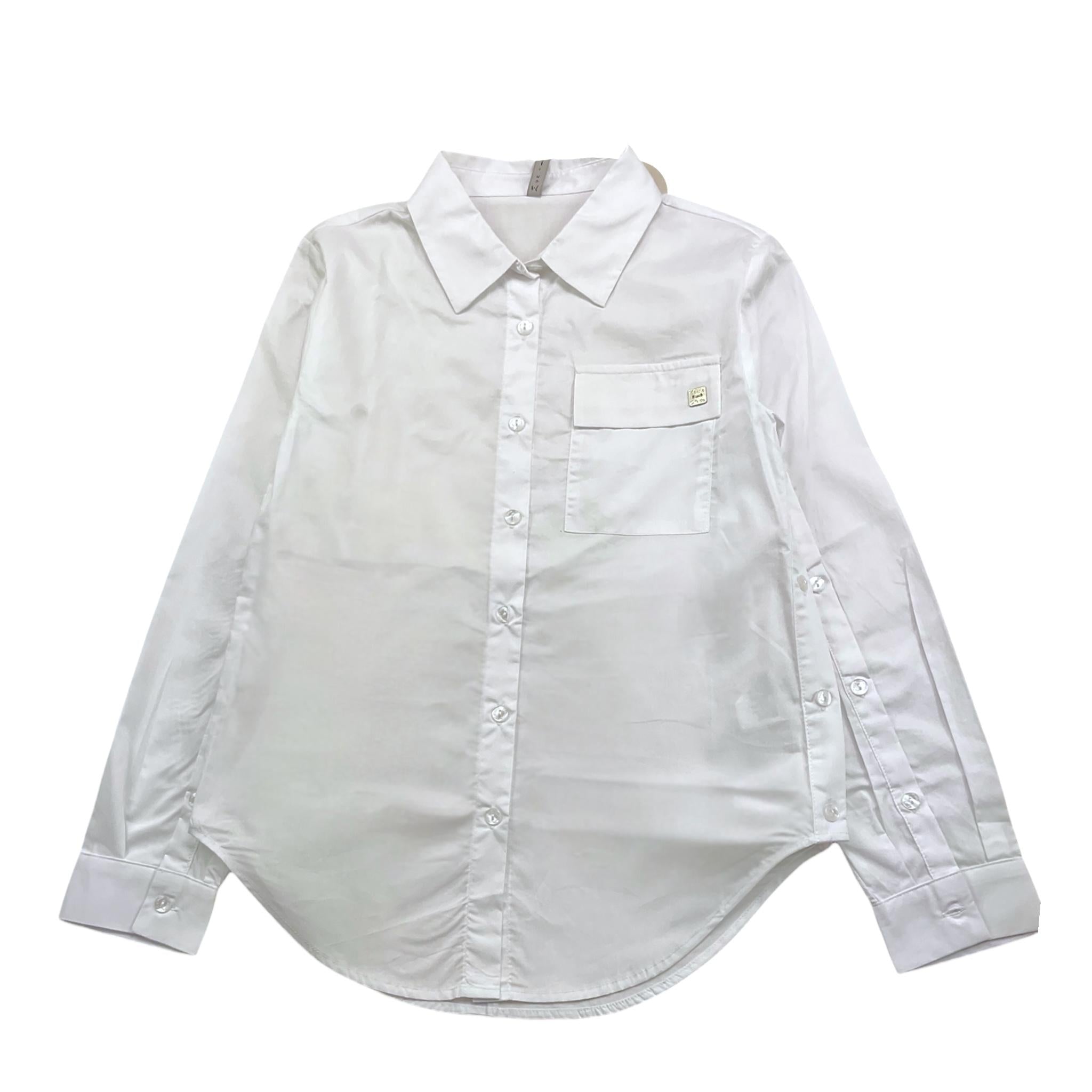 MANILA GRACE camicia tinta unita manica lunga Bianco per Bambina MFJF24S051 BIANCO MANILA GRACE 