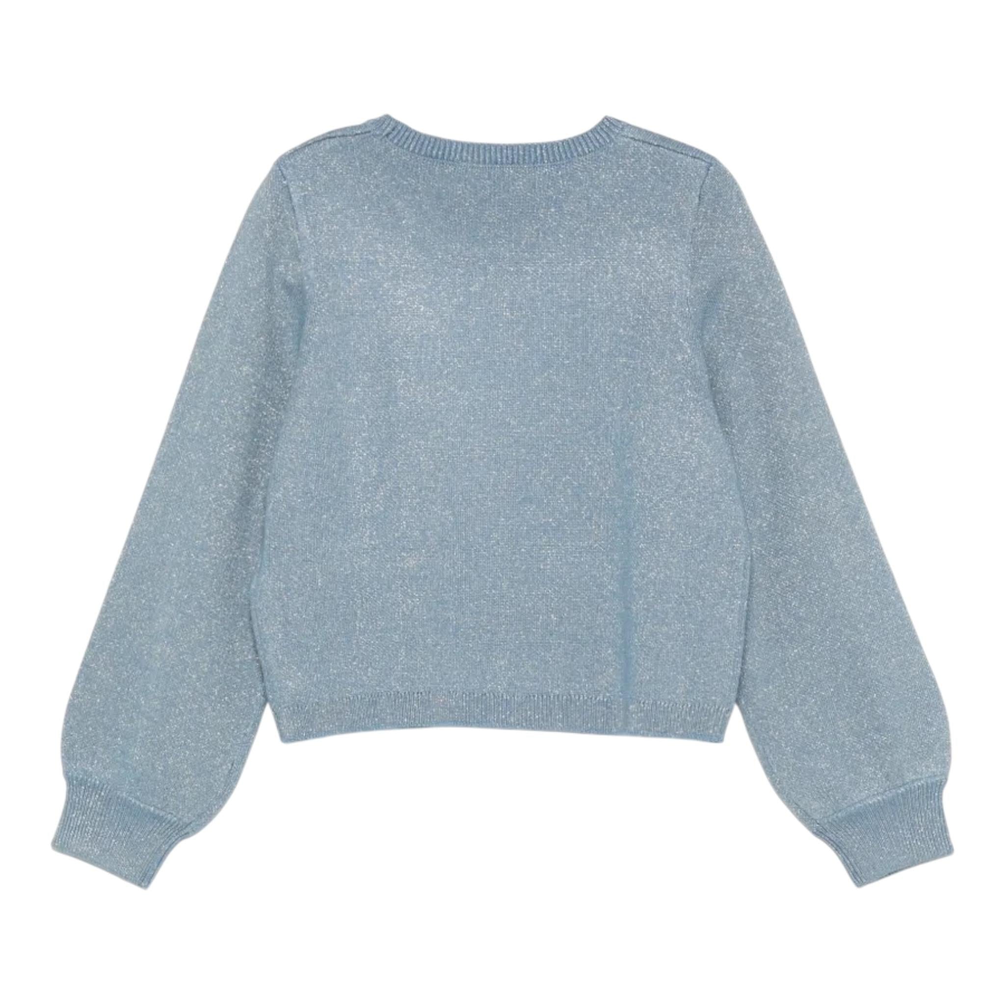 LIU JO maglia girocollo tinta unita lurex Blu per Neonata KF4075X BLU LIU JO 