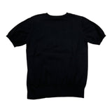 Never Too Black Solid Color Crew Neck Knit T-Shirt For Boys