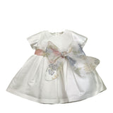 Ninnaoh Half Sleeve Ceremony Dress With White Bow For Baby Girl