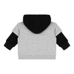 MOSCHINO felpa chiusa con cappuccio e maniche in contrasto Grigio per Neonato MUF05H GRIGIO MOSCHINO 