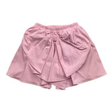 Miss Grant Solid Color Skirt With Bow And Elastic Waist Pink For Baby Girl