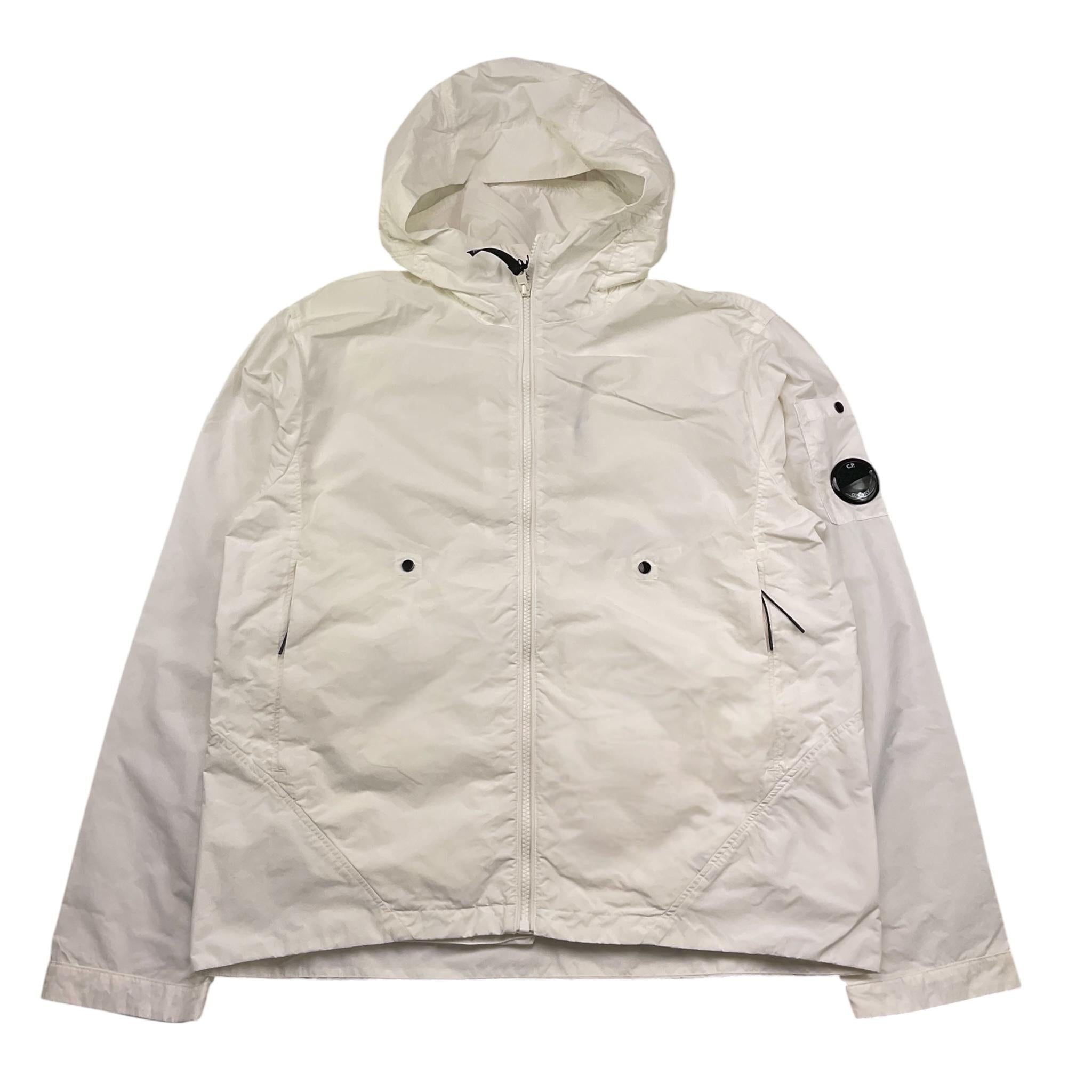 C.P. Company Giubbino Tinta Unita con Cappuccio per Bambino CUS014 BIANCO C.P. COMPANY 