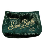 SAINT BARTH borsello tinta unita paillettato Verde per Bambina VELVET VERDE SAINT BARTH 
