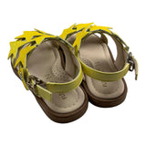 Florens The Little Sandals Solid Color With Yellow Star Appliques For Baby Girl