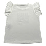 Liu Jo T-Shirt Girocollo Tinta Unita con Stampe per Bambina KA5084X BIANCO LIU JO 