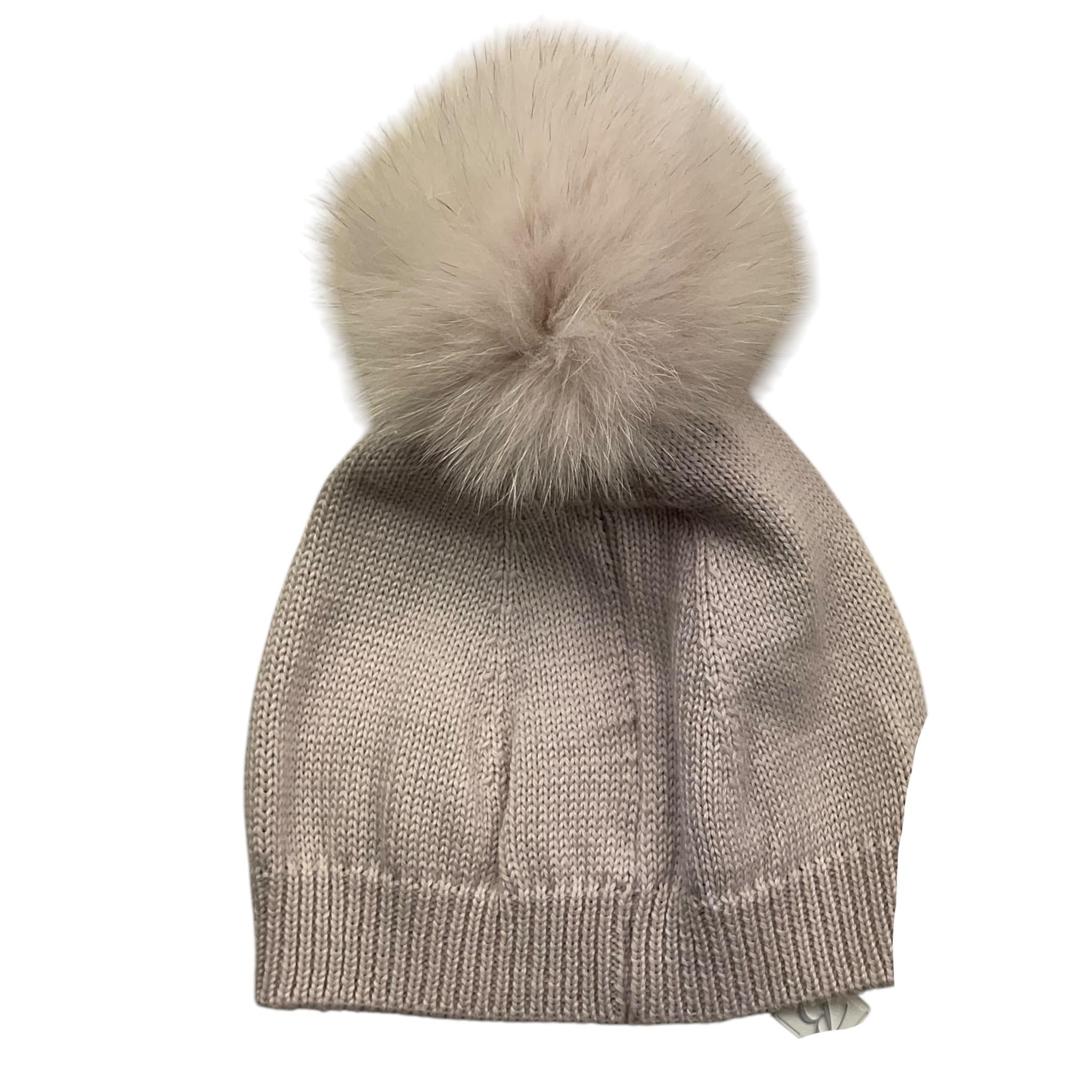 BARCELLINO cappello tinta unita con pon pon Rosa per Neonata 116223 ROSA BARCELLINO 