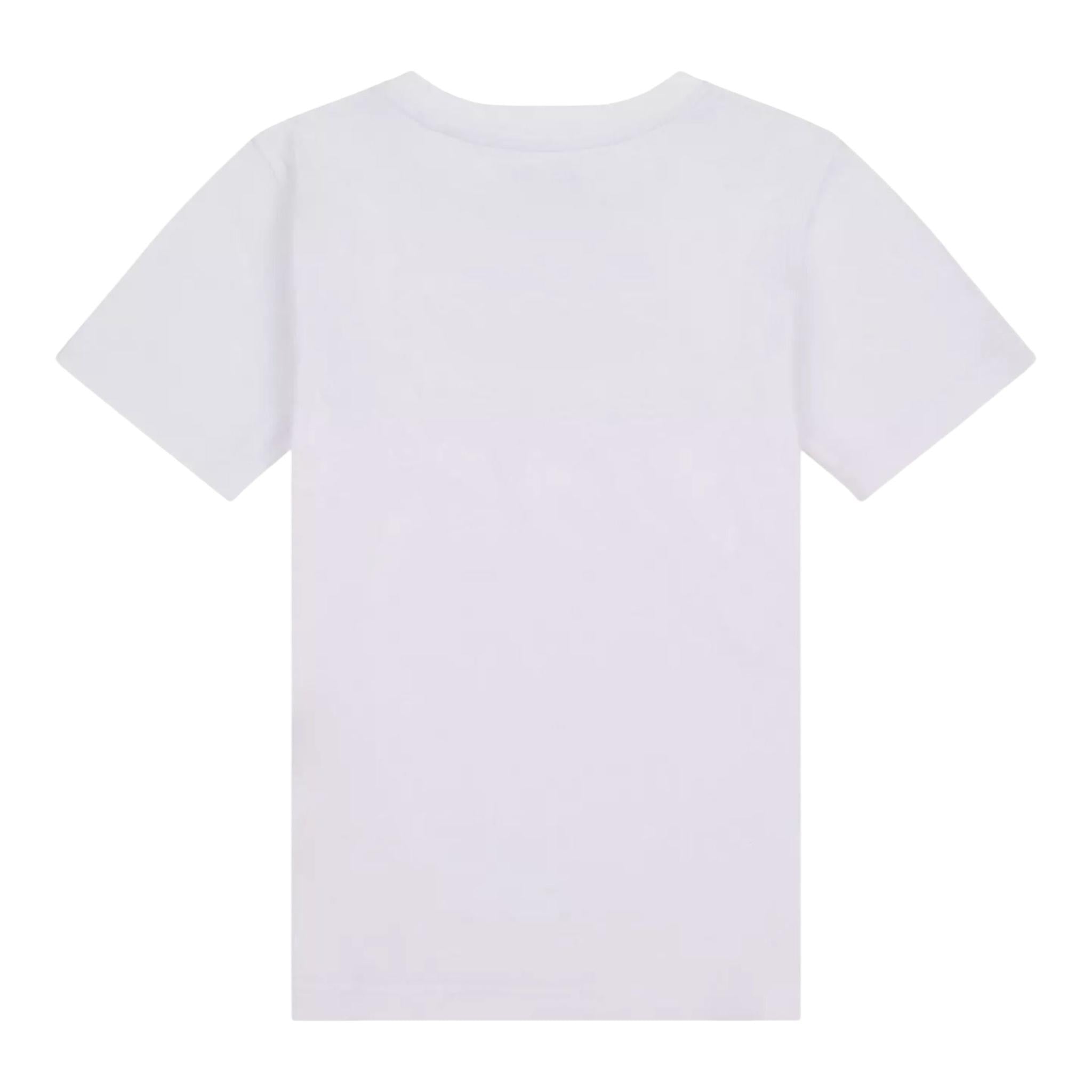New Balance T-Shirt Girocollo Tinta Unita con Stampa Logo per Bambino LAKB0009 BIANCO NEW BALANCE 