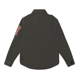 Zadig&amp;Voltaire Solid Color Denim Jacket With Buttons Green For Boys