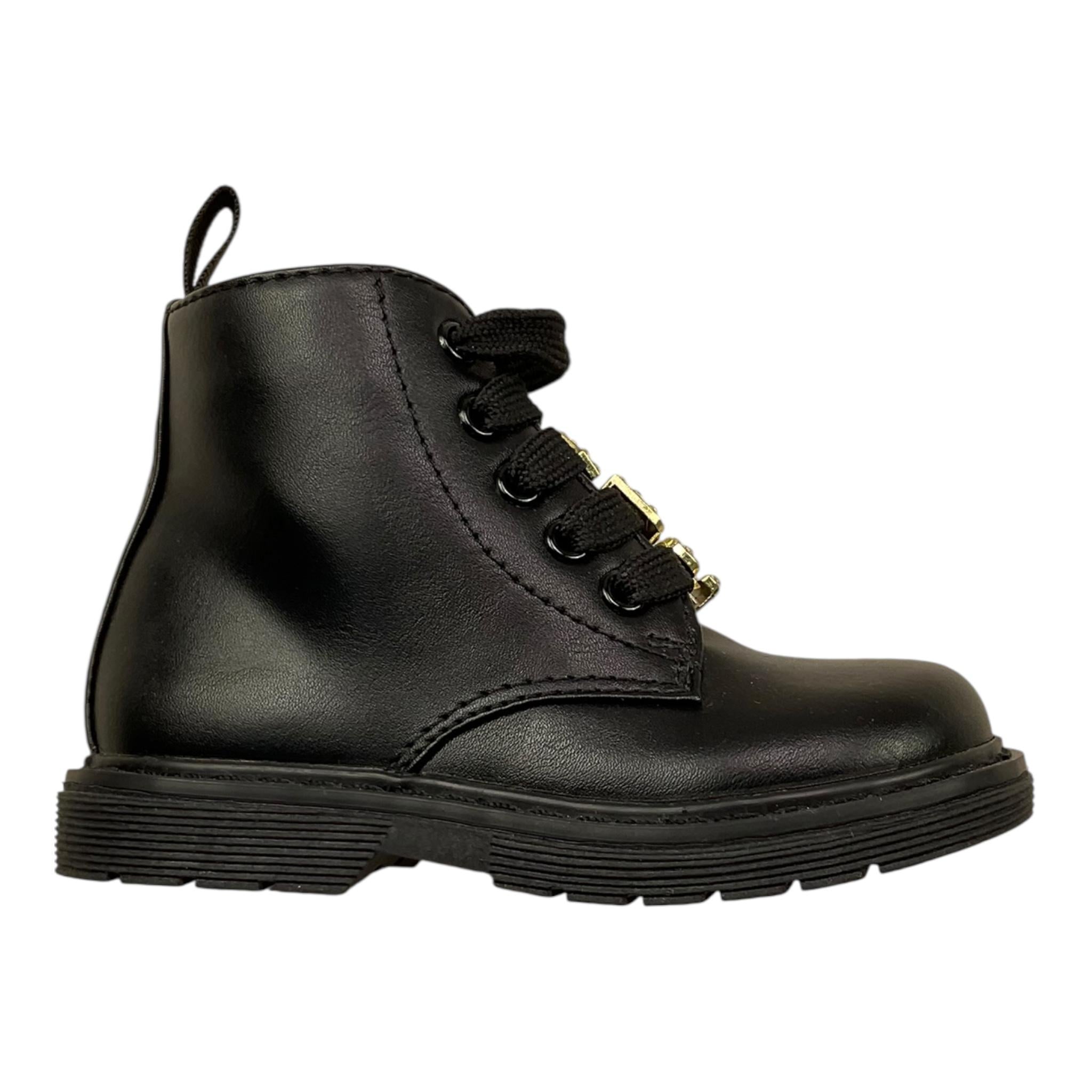 CESARE PACIOTTI stivaletto tinta unita con zip e lacci Nero per Bambino 43111J NERO CESARE PACIOTTI 