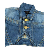 Naice Giubbino In Denim Modello Crop Tinta Unita per Bambina 2310713 BLU NAICE 