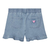 Guess Short In Denim Tinta Unita con Elastico In Vita per Neonata K5GD04D5160 AZZURRO GUESS 