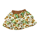 Janice Solid Color Skirt With Pattern And Elastic Waist White For Girls