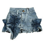 Fun & Fun Gonna Tinta Unita In Denim per Neonata FBSK01345 AZZURRO FUN & FUN 