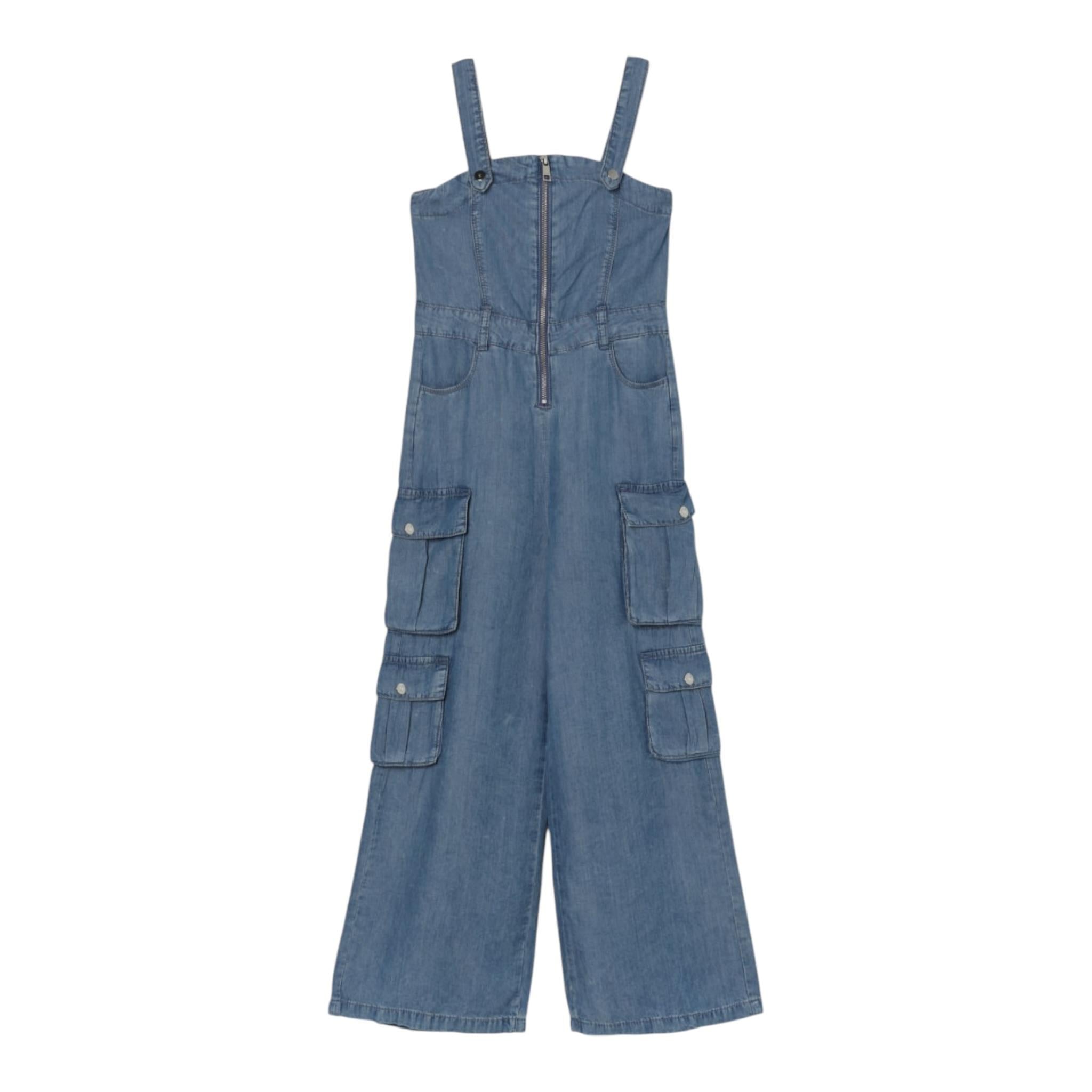 Liu Jo Tuta Intera In Denim con Zip per Bambina GA5101X BLU LIU JO 