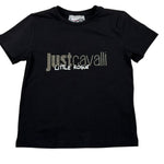 Just Cavalli T-Shirt Girocollo Tinta Unita con Brillantini per Bambina JGP26175TS NERO JUST CAVALLI 