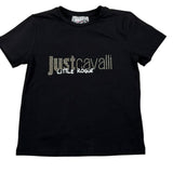 Just Cavalli T-Shirt Girocollo Tinta Unita con Brillantini per Bambina JGP26175TS NERO JUST CAVALLI 