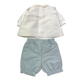 La Stupenderia Completo 2 Pezzi Camicia-Bermuda Bicolore per Neonato CBCT01S60 BIANCO/AZZURRO LA STUPENDERIA 