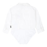 MOSCHINO completo 2 pezzi camicia-salopette Bianco/blu per Neonata MDK02U BIANCO/BLU MOSCHINO 