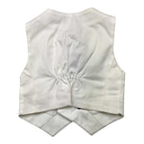 Emanuel Pris Plain Waistcoat With Contrast Buttons White For Boys