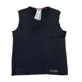 Liu Jo Solid Color Ribbed Crew Neck Tank Top Black For Girls