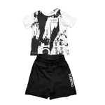 Iceberg Cmpleto 2 Pezzi T-Shirt-Bermuda Bicolore per Neonato CMBICE5101B BIANCO/NERO ICEBERG 