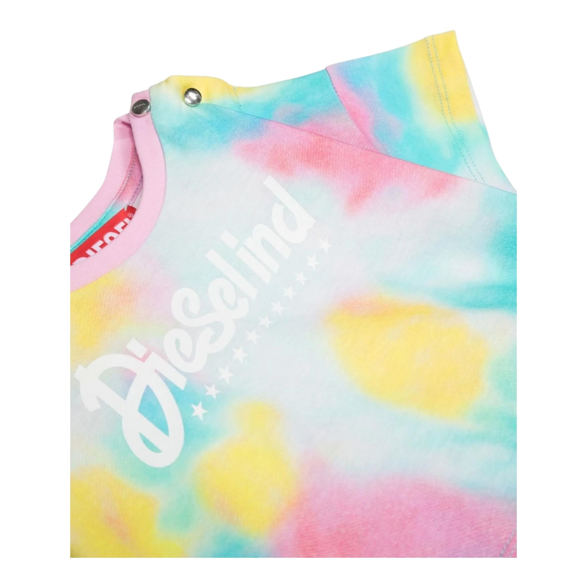 Diesel T-Shirt Girocollo Stampa Fantasia per Neonata K00374 MULTICOLOR DIESEL 