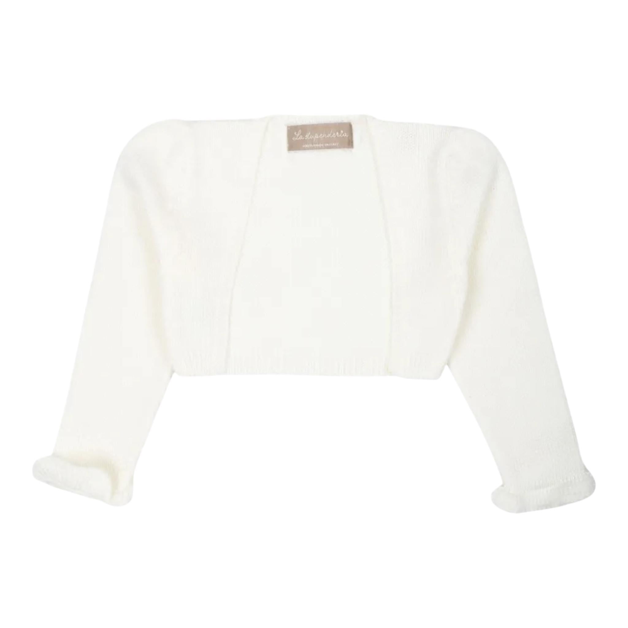 LA STUPENDERIA coprispalle tinta unita Bianco per Neonata WCSP62 BIANCO LA STUPENDERIA 