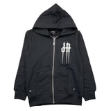 JOHN RICHMOND felpa con zip e cappuccio tinta unita con stampa Nero per Bambino RBA24020FE NERO JOHN RICHMOND 