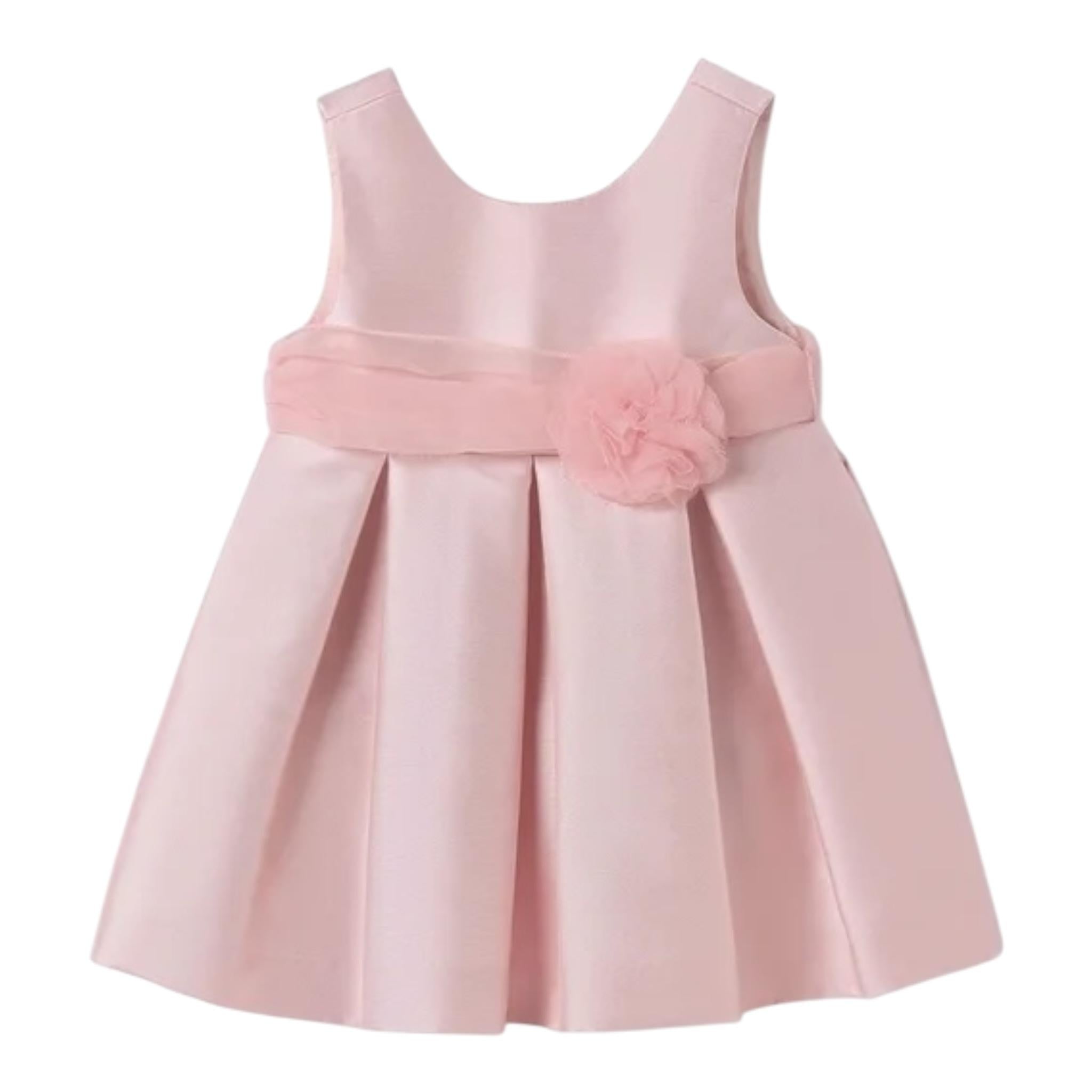 Abel & Lula Abito Cerimonia Tinta Unita Giromanica per Bambina 50098J ROSA ABEL & LULA 