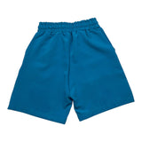 Make Bermuda Solid Color With Elastic Waist Blue For Boys