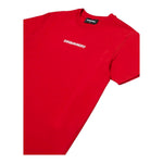 Dsquared2 T-Shirt Girocollo Tinta Unita con Stampa per Neonato DQ2853 ROSSO DSQUARED2 