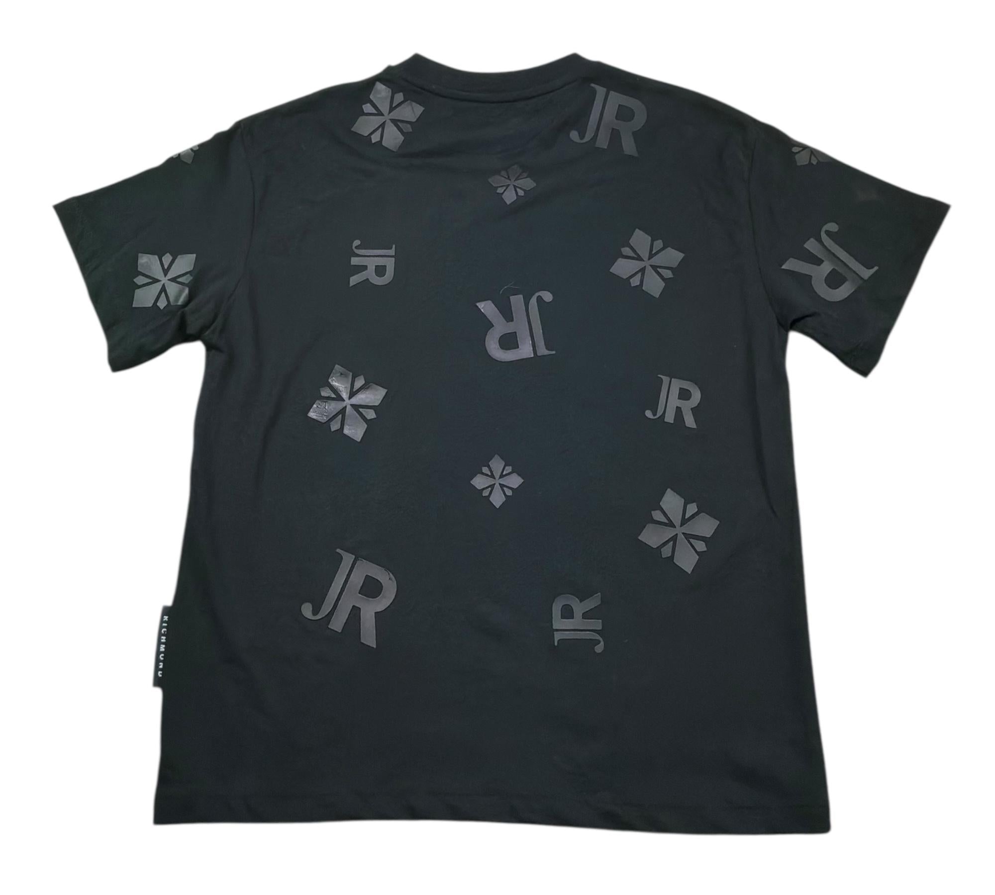 John Richmond T-Shirt Girocollo Tinta Unita con Stampa per Bambino RBP26041TS NERO JOHN RICHMOND 