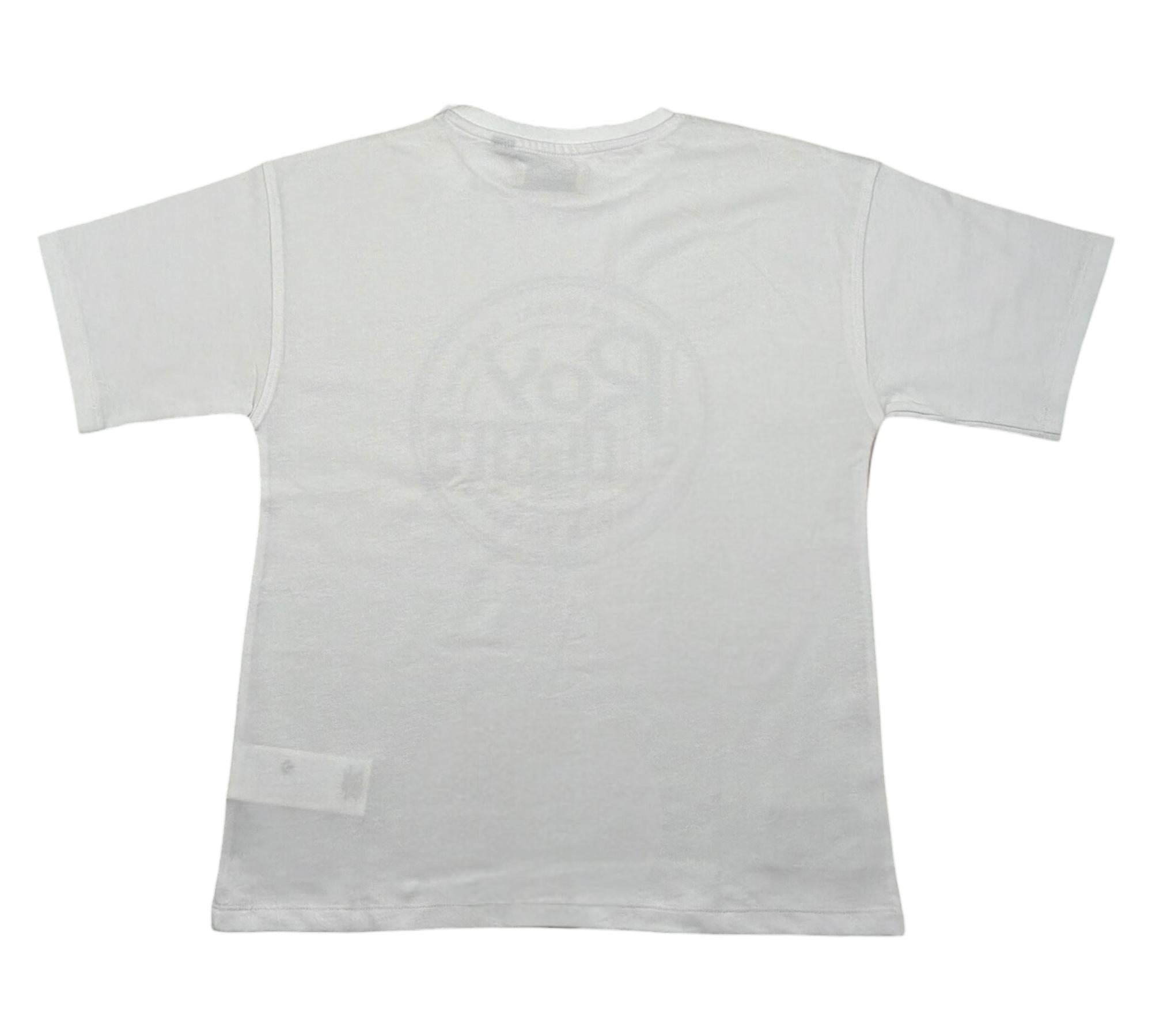 Roy Roger'S T-Shirt Girocollo Tinta Unita con Stampa per Bambino RB125 BIANCO ROY ROGER'S 